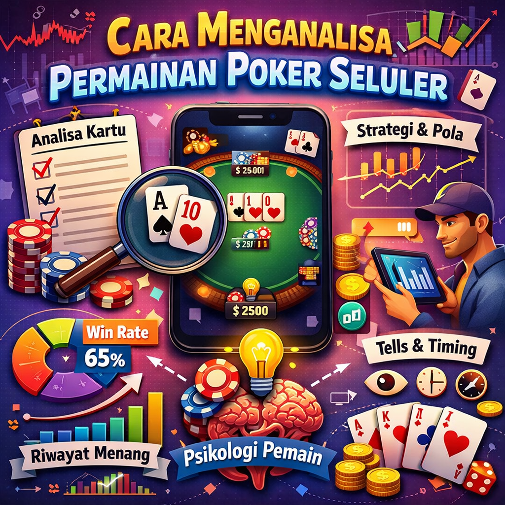 Cara menganalisa poker seluler: baca pola lawan, posisi, odds pot, ukuran bet, dan catat tangan penting agar keputusan lebih tajam & stabil tiap sesi!